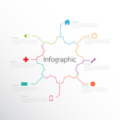 Infographic vector template used for various reports.