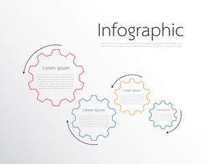 Infographic vector template used for various reports.