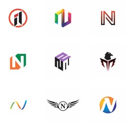 N letter logo design for website, art, symbol, and brand
