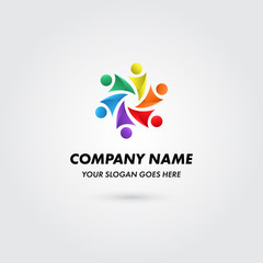 company group color logo concept