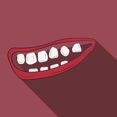 mouth with a smile vector drawing illustration