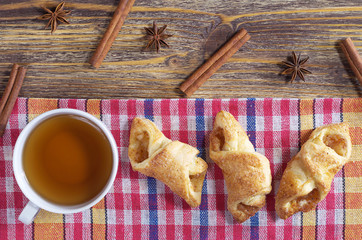 Tea and buns with jam