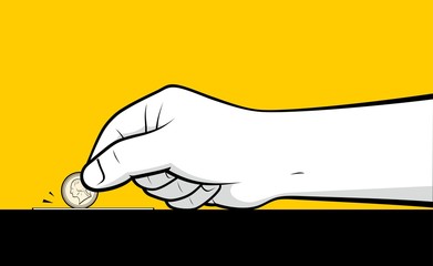 Person hand scratching scratchcard