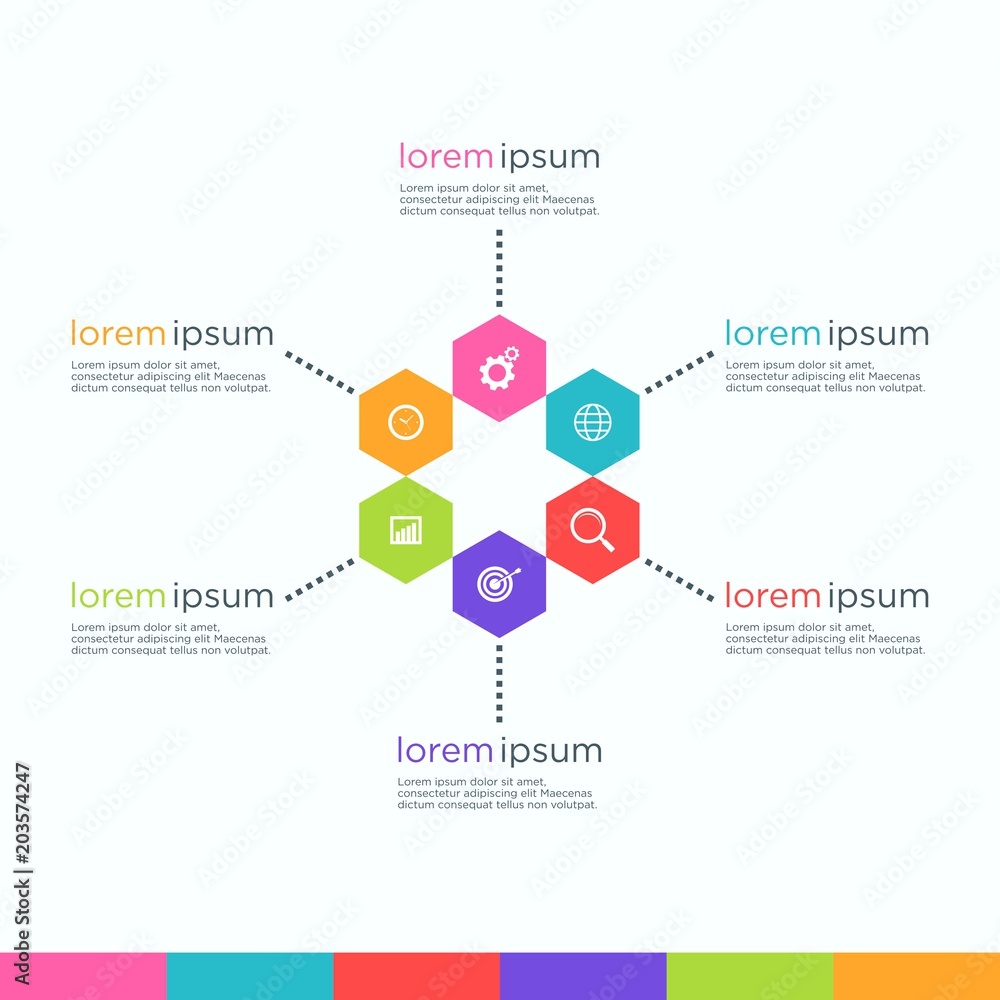 Poster infographic simple workflow designs