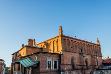 Fototapeta na wymiar La old Synagogue dans le quartier Juif de Cracovie