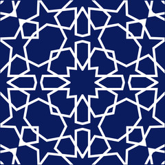 Geometric arabic seamless pattern. Abstract islamic vector background.