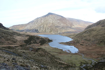 Mountains and lake in a valley Devils Kitchen