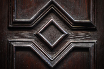 old doors close up view - on the historical streets of Italy