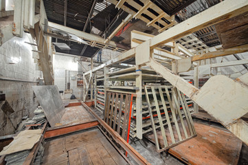 Fototapeta premium Broken old ionization calorimeter in an abandoned underground laboratory for the study of cosmic rays