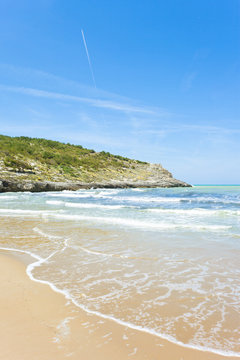 Lido Cala Lunga, Apulia - Breakers at the dreamily beach of Cala Lunga