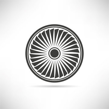 jet engine turbine, wind turbine icon