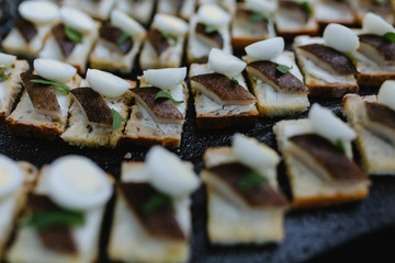 Delicious canapes as event dish