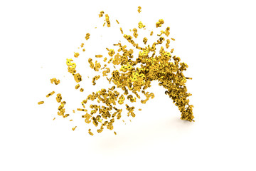 Bunch of gold money or dollar sign flow from the floor, modern style background or texture. Creative, flying, pattern & coins.