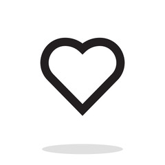 Heart vector icon, like symbol. Trendy, simple flat sign illustration for web