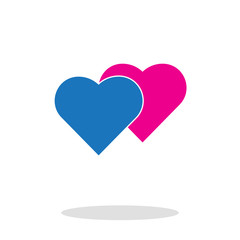 Heart vector icon, like symbol. Trendy, simple flat sign illustration for web