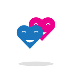 Heart vector icon, like symbol. Trendy, simple flat sign illustration for web