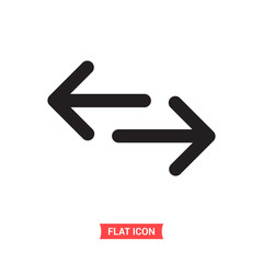 Change vector icon, exchange symbol. Trendy, simple flat sign illustration for web