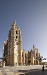 Fototapeta na wymiar Leon Cathedral. Gothic style.