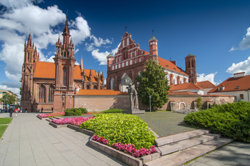 St. Anne's church in Vilnius old town, Lithuania.