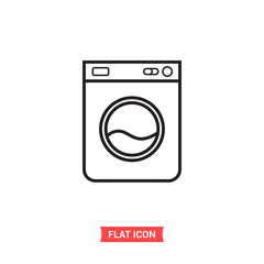Washing machine vector icon. Trendy, simple flat sign illustration for web