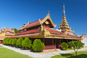The Mandalay Palace, located in Mandalay, Myanmar, is the last royal palace of the last Burmese monarchy.
