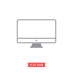 Screen vector icon, touch display symbol. Trendy, simple flat sign illustration for web