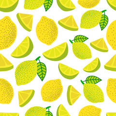 seamless illustration with lemons