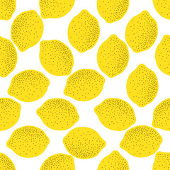 seamless illustration with lemons