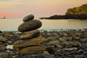 Stacked Rocks Representing Zen