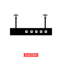 Router vector icon, modem symbol. Trendy, simple flat sign illustration for web