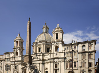 Fototapeta na wymiar St. Agnese in Agone (St. Agnese in Piazza Navona) in Rome. Italy