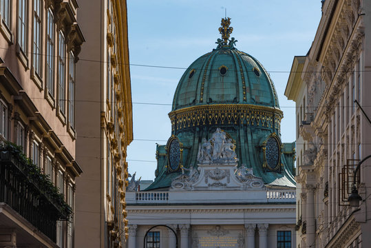 Wien Kohlmarkt Blick auf Hofburg