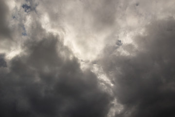 Stormy clouds with the sun