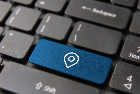 GPS map location computer keyboard button