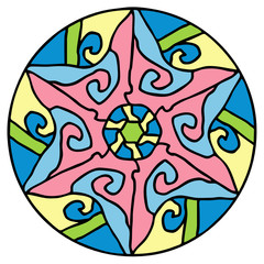 Decorative abstraction mandala in a bright colors