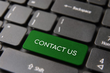 Contact us computer keyboard button for business