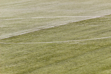 The middle of the football field