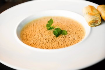 Soup (bisque) from langoustine.
