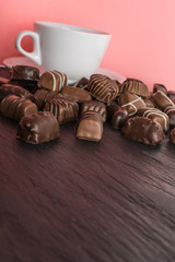Chocolate Sweets Pink Background