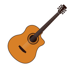 Fototapeta na wymiar Acoustic guitar icon