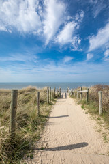 Fototapeta na wymiar Beautyfull Path To Beach Of Domburg Netherland - Zeeland
