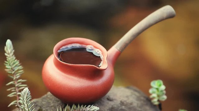 Black Chinese Tea Run River 