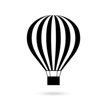 Hot air balloon icon vector