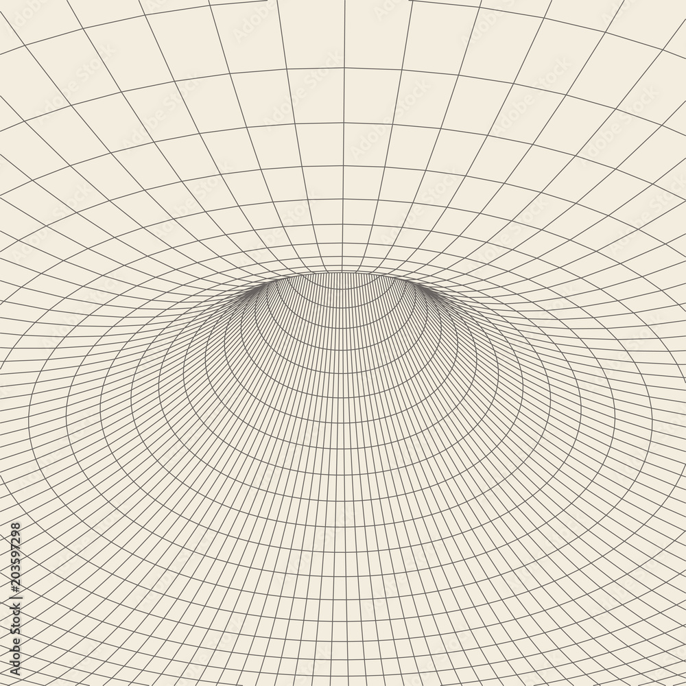 Poster wireframe torus with connected lines and dots . mesh polygonal element. vector illustration eps10.