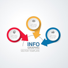 Vector infographic template for diagram, graph, presentation, chart, business concept with 3 options.