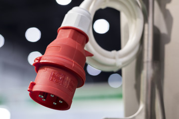 Red Industrial power plug