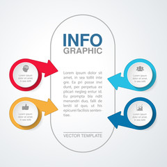 Vector infographic template for diagram, graph, presentation, chart, business concept with 4 options.