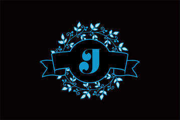 Obraz premium Elegant Monogram Letter J Logo Design