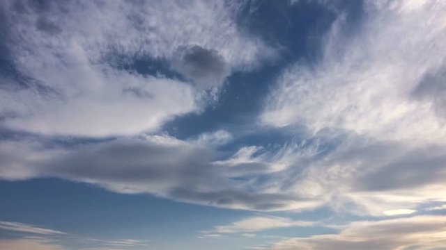 北海道の青空と雲　タイムラプス　春の空