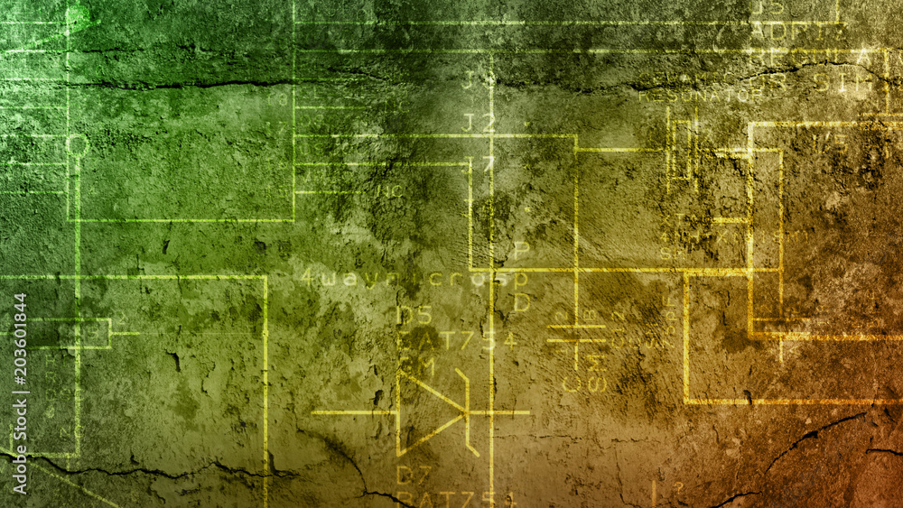Poster 3d rendering of a multilayer color texture for a background based on a concrete and stone